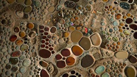 航拍尼日尔盐池