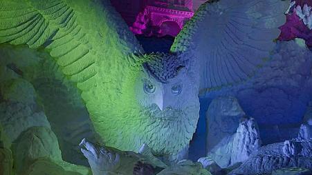 日本北海道札幌冰雪节的雪雕