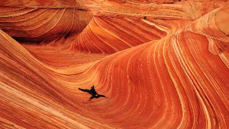 美国亚利桑那州科科尼诺县的波浪谷