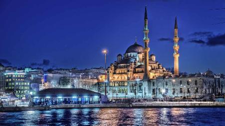 土耳其伊斯坦布尔，新清真寺(耶尼清真寺)