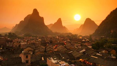 广西桂林，阳朔附近