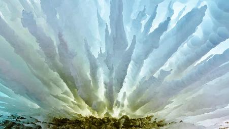 德国，巴伐利亚，Allgäu，Eistobel峡谷的冰柱