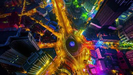 中国，大连的友谊广场