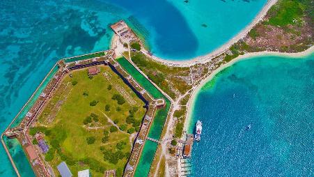 干龟岛海龟国家公园的杰斐逊堡，佛罗里达州