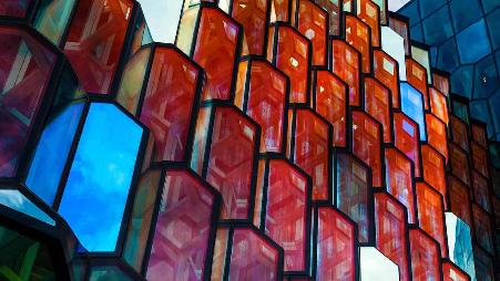 雷克雅未克的哈尔帕音乐厅，冰岛