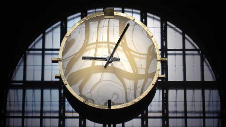 多伦多联合车站的大石钟，加拿大