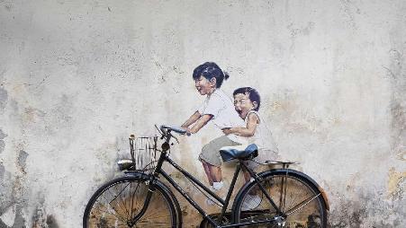 乔治城的壁画，槟城，马来西亚