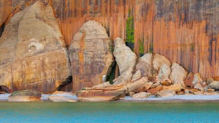 画岩湖滨，美国密歇根州