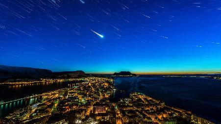 奥勒松上空的流星，挪威