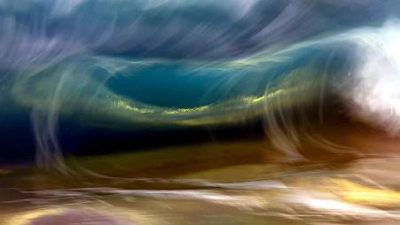 瓦胡岛的北岸的“波浪建筑”，美国夏威夷