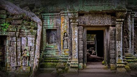 吴哥考古园内的塔布茏寺，柬埔寨