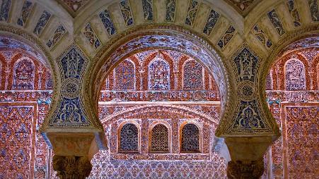 塞维利亚王宫的大使厅，西班牙