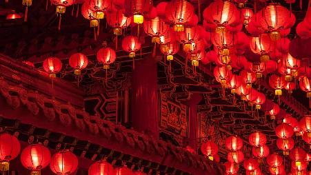 【今日元宵节】乐圣岭天后宫悬挂的红灯笼，马来西亚吉隆坡