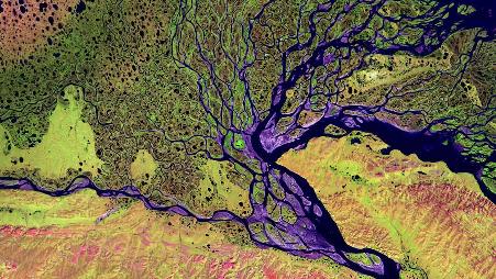 位于西伯利亚的勒拿河三角洲野生动物保护区，俄罗斯