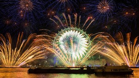 跨年烟火表演，伦敦