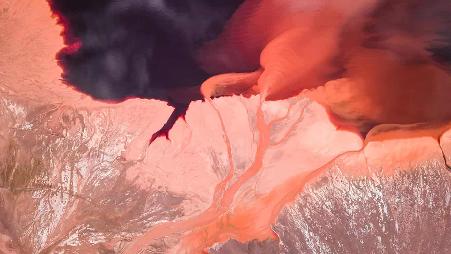 鸟瞰尾矿池，澳大利亚