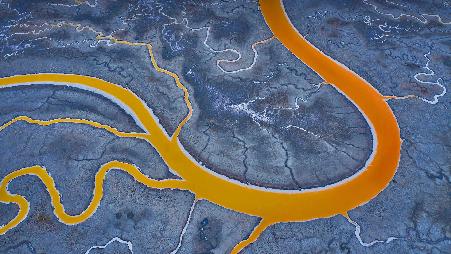 旧金山湾的盐滩