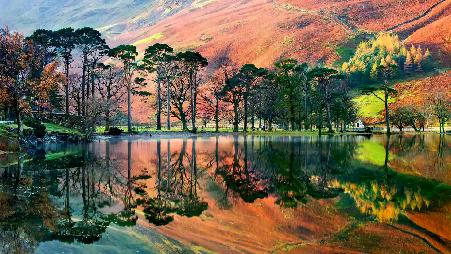 巴特米尔湖，湖区国家公园，英格兰，英国