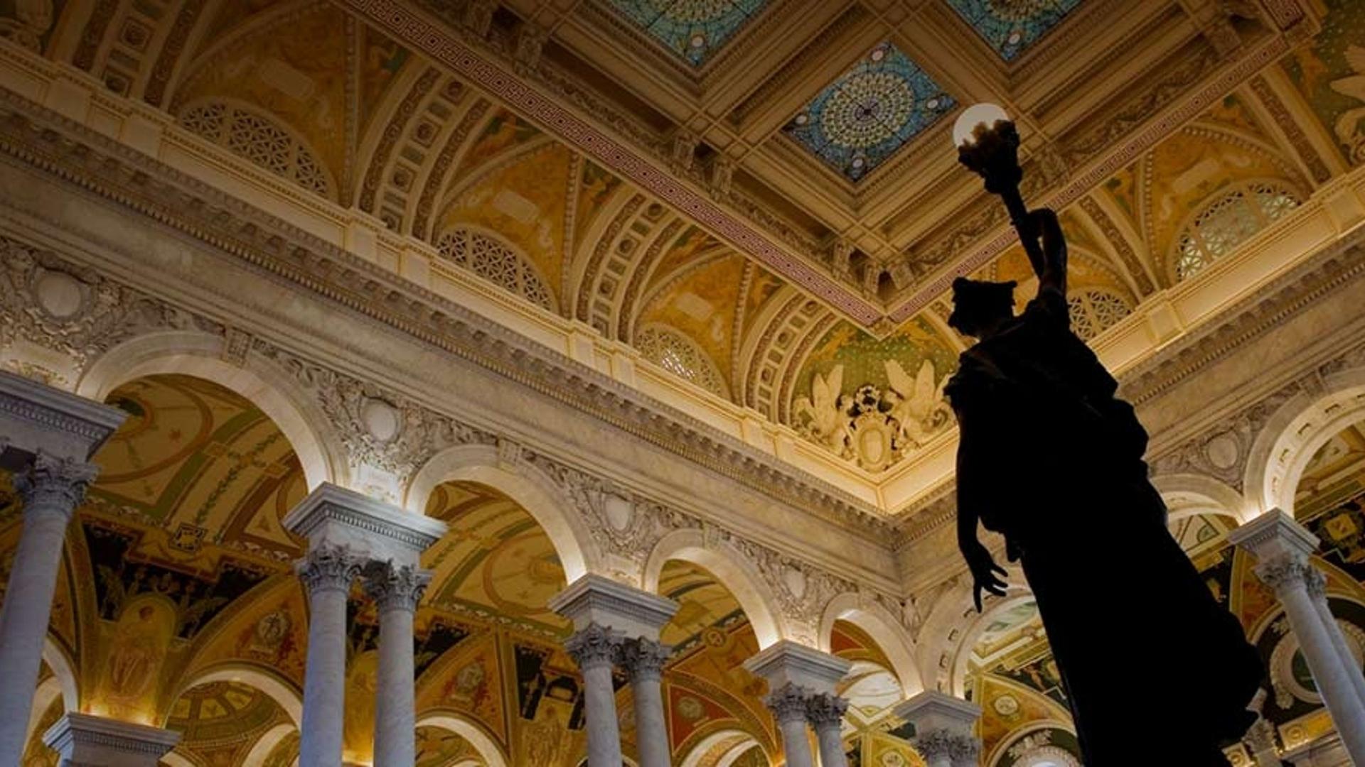 华盛顿区的美国国会图书馆