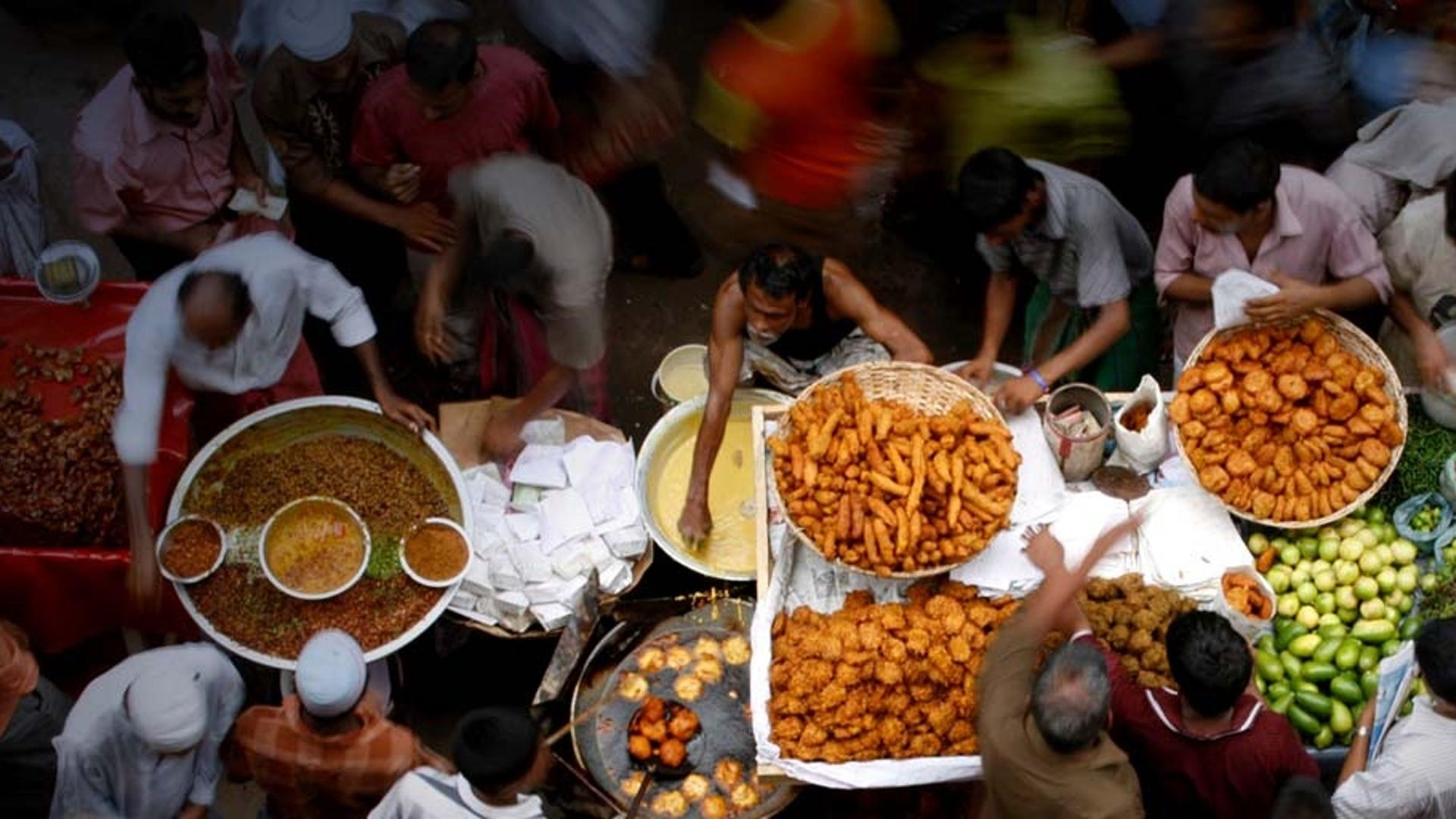 孟加拉国街头的农贸集市