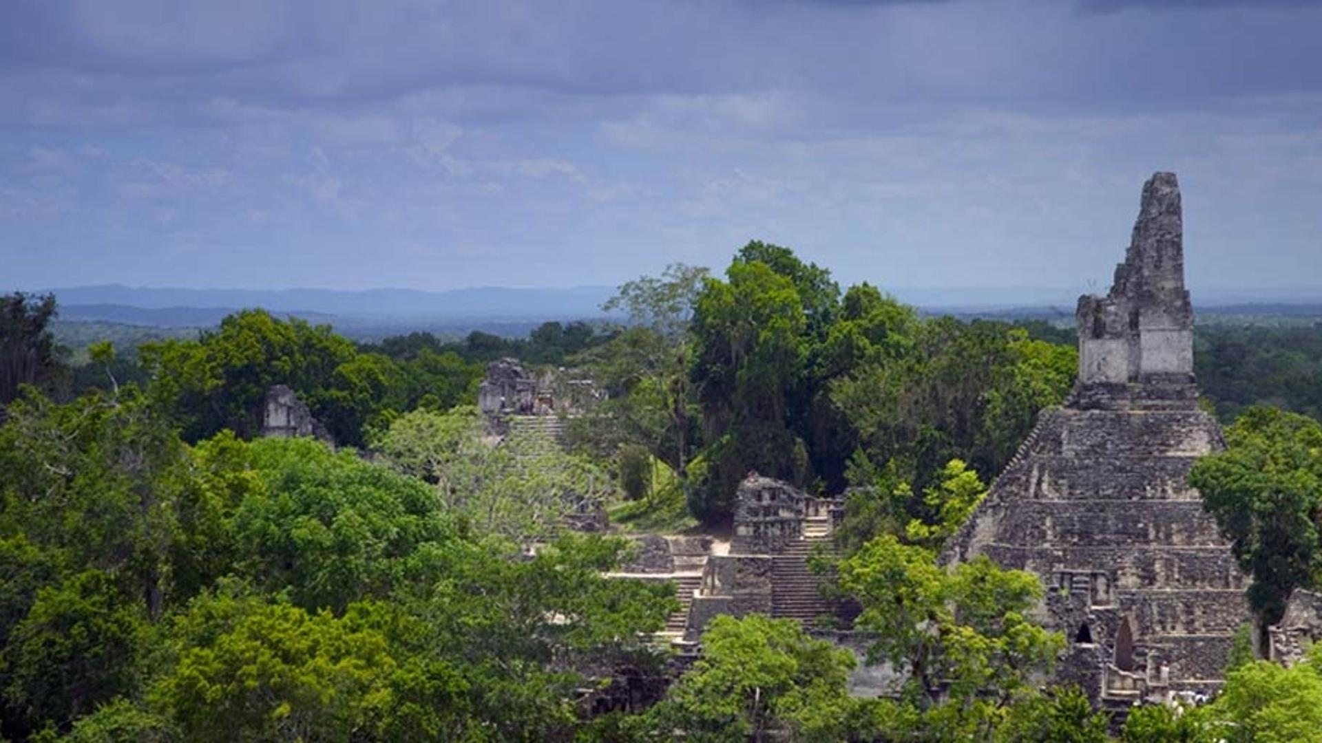 危地马拉丛林中的玛雅文明遗址