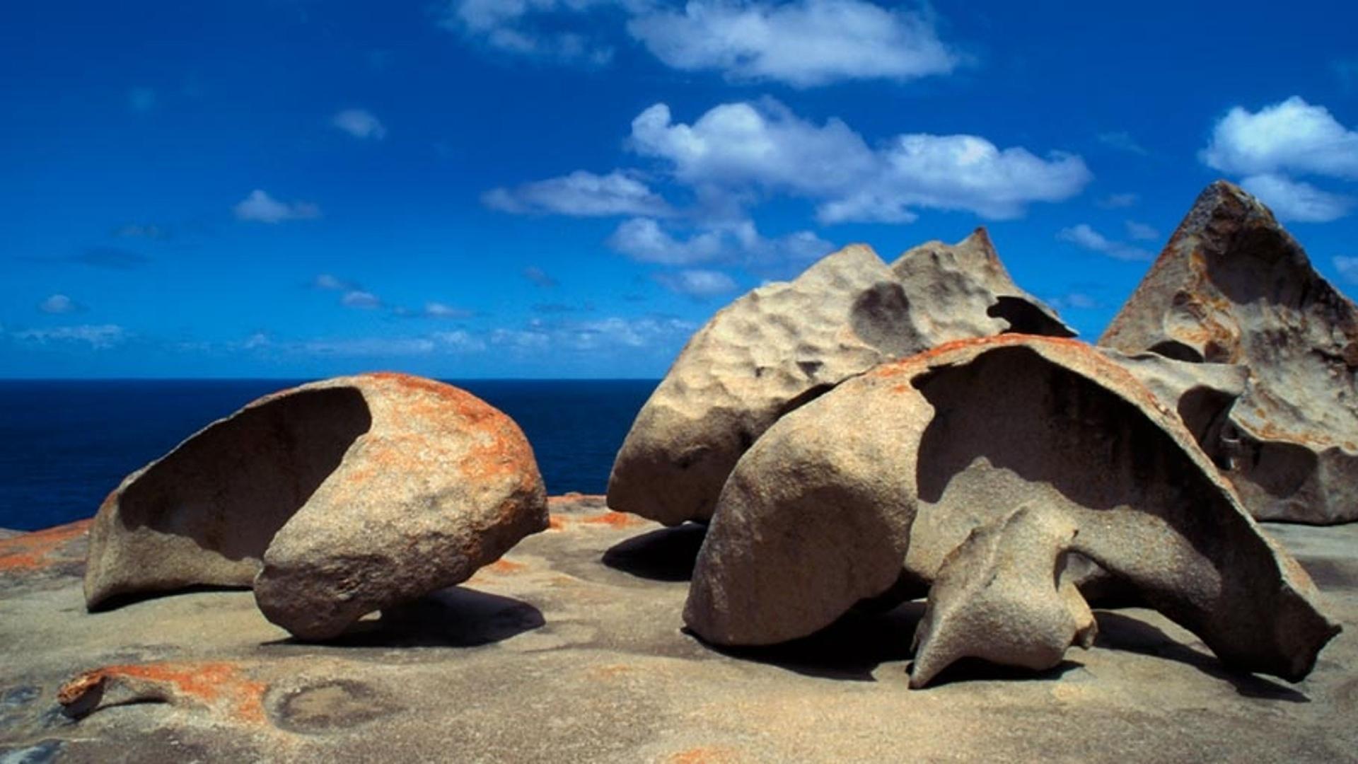 澳大利亚袋鼠岛上的卓越岩