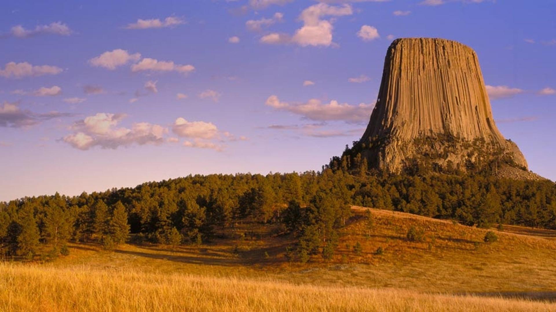 美国怀俄明州的魔鬼塔国家纪念碑