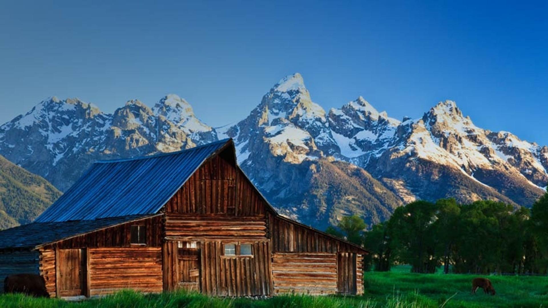 美国怀俄明州的谷仓