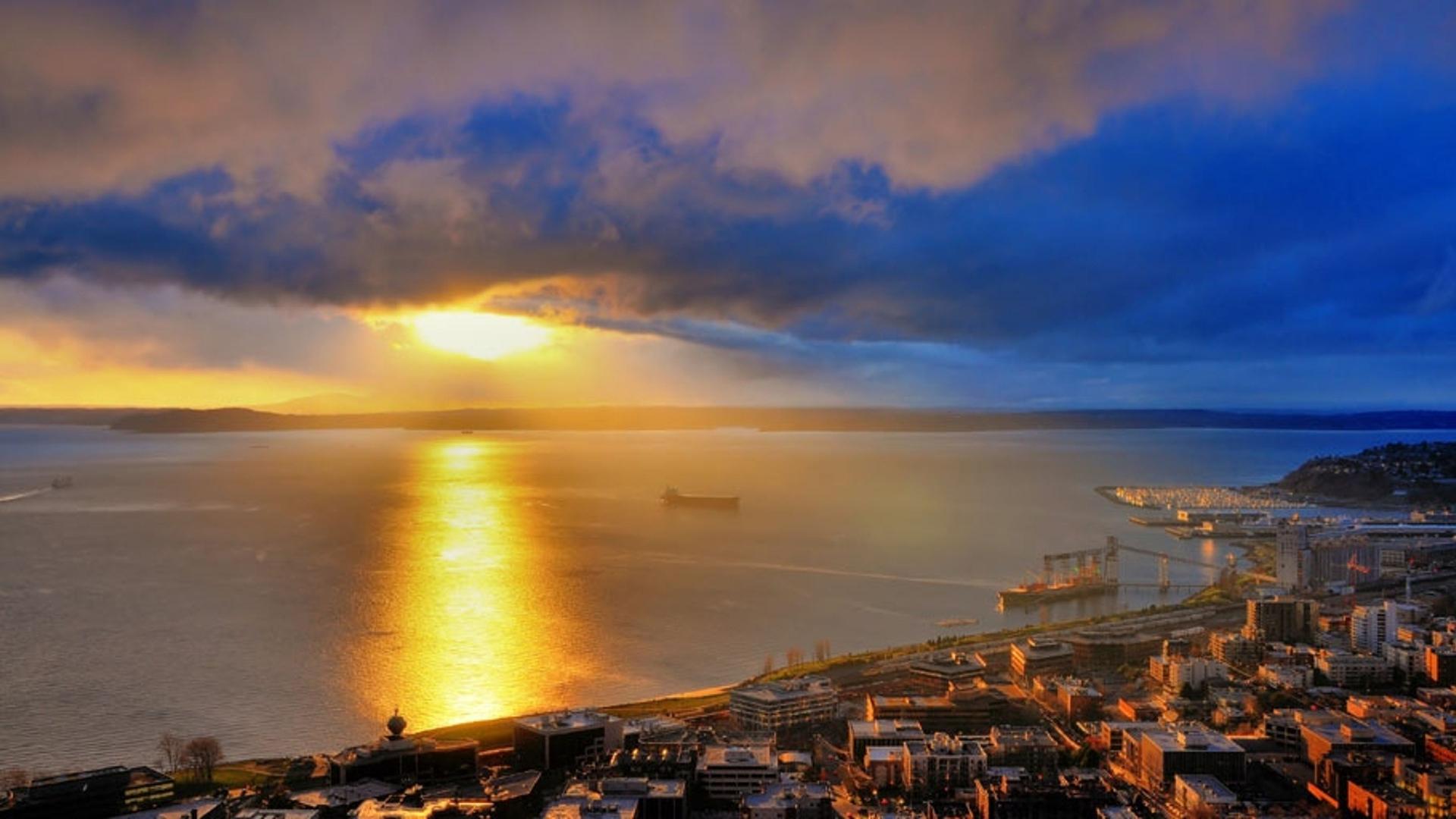 西雅图的落日