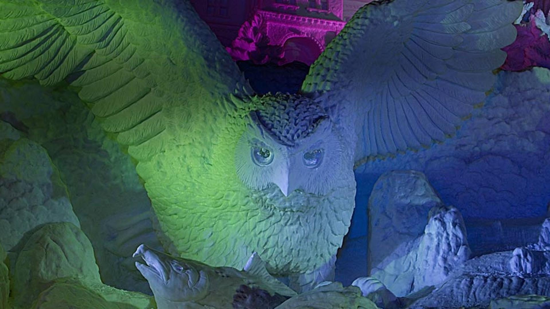 日本北海道札幌冰雪节的雪雕