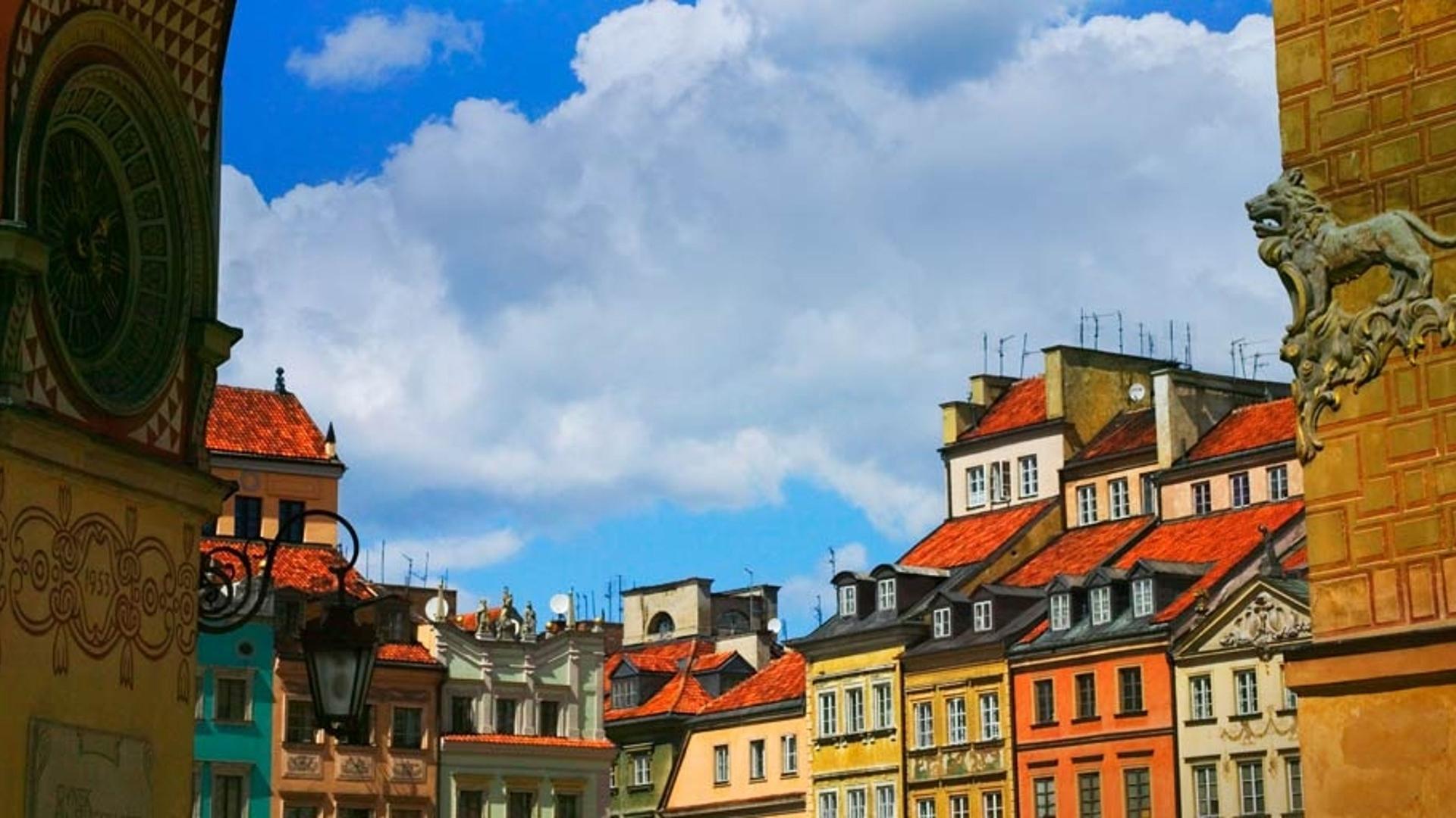 波兰首都华沙的老城集市广场