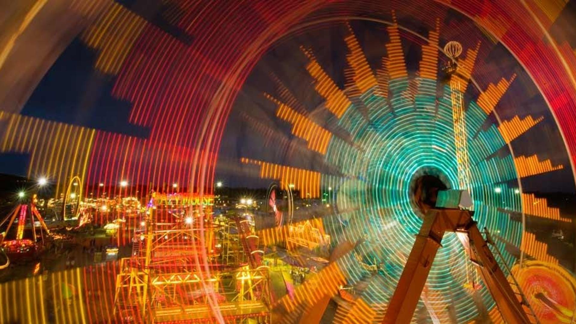 堪萨斯州博览会的嘉年华游乐设施