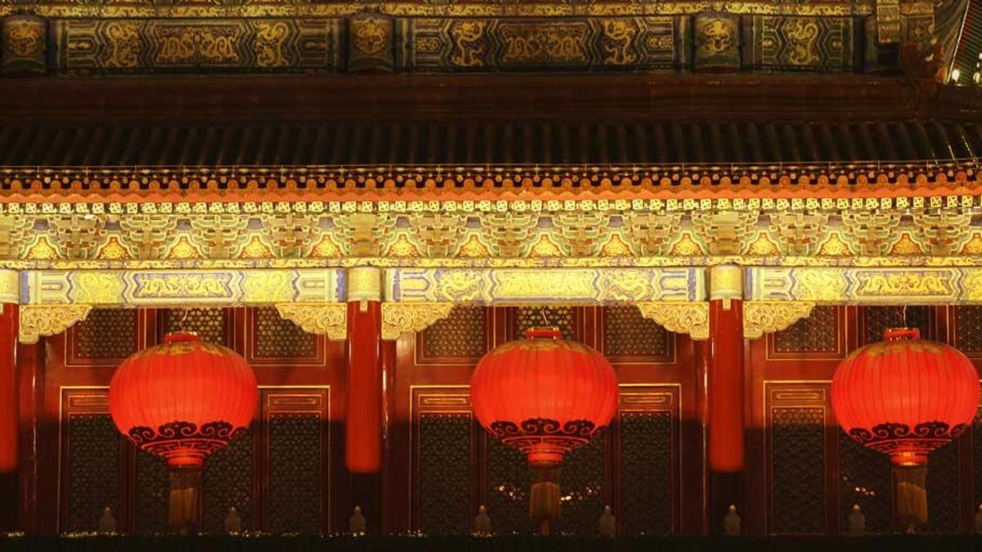 北京天安门的红灯笼