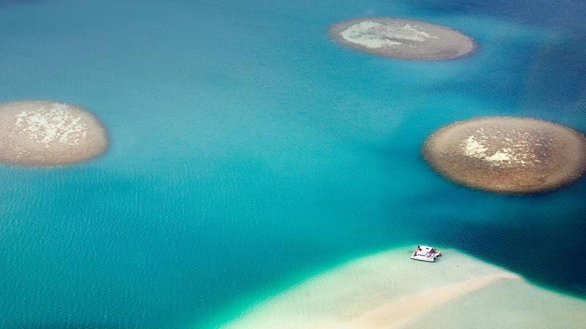夏威夷瓦胡岛的沙洲和碧水