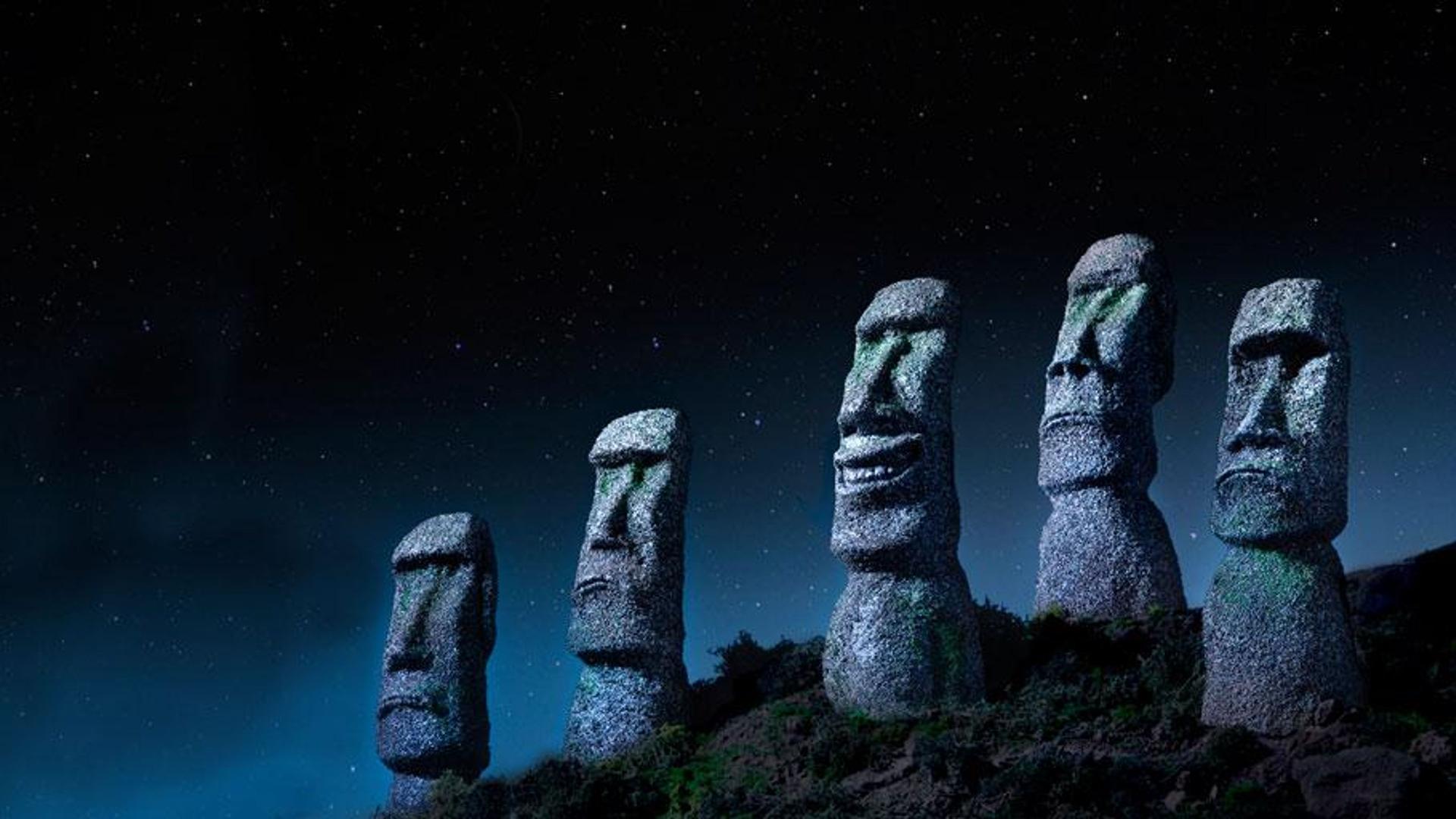 智利复活节岛的石像