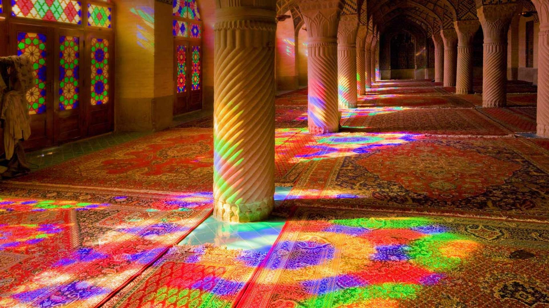 伊朗设拉子，莫克清真寺(粉红清真寺)