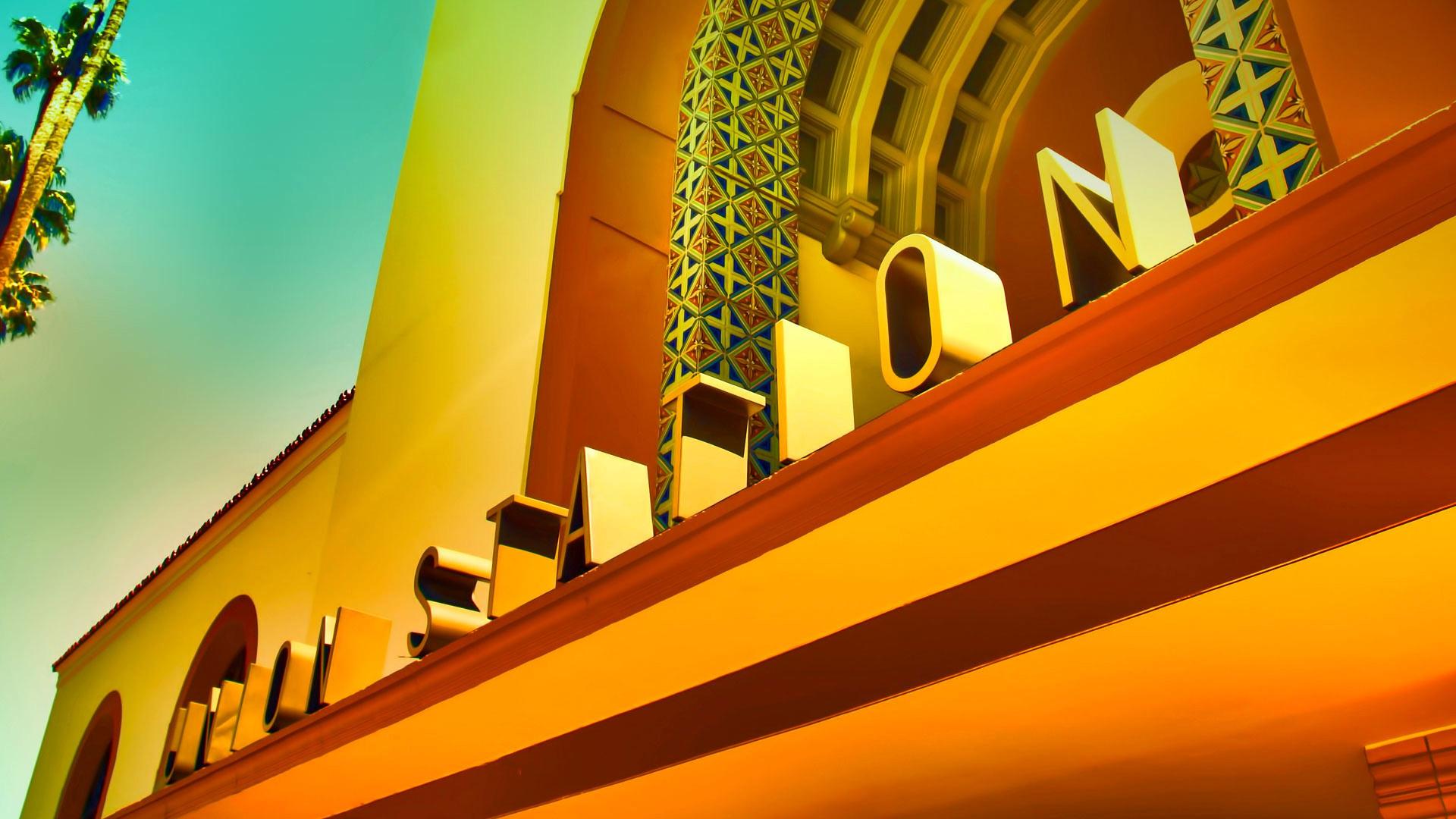 洛杉矶的联合车站，美国加利福尼亚州