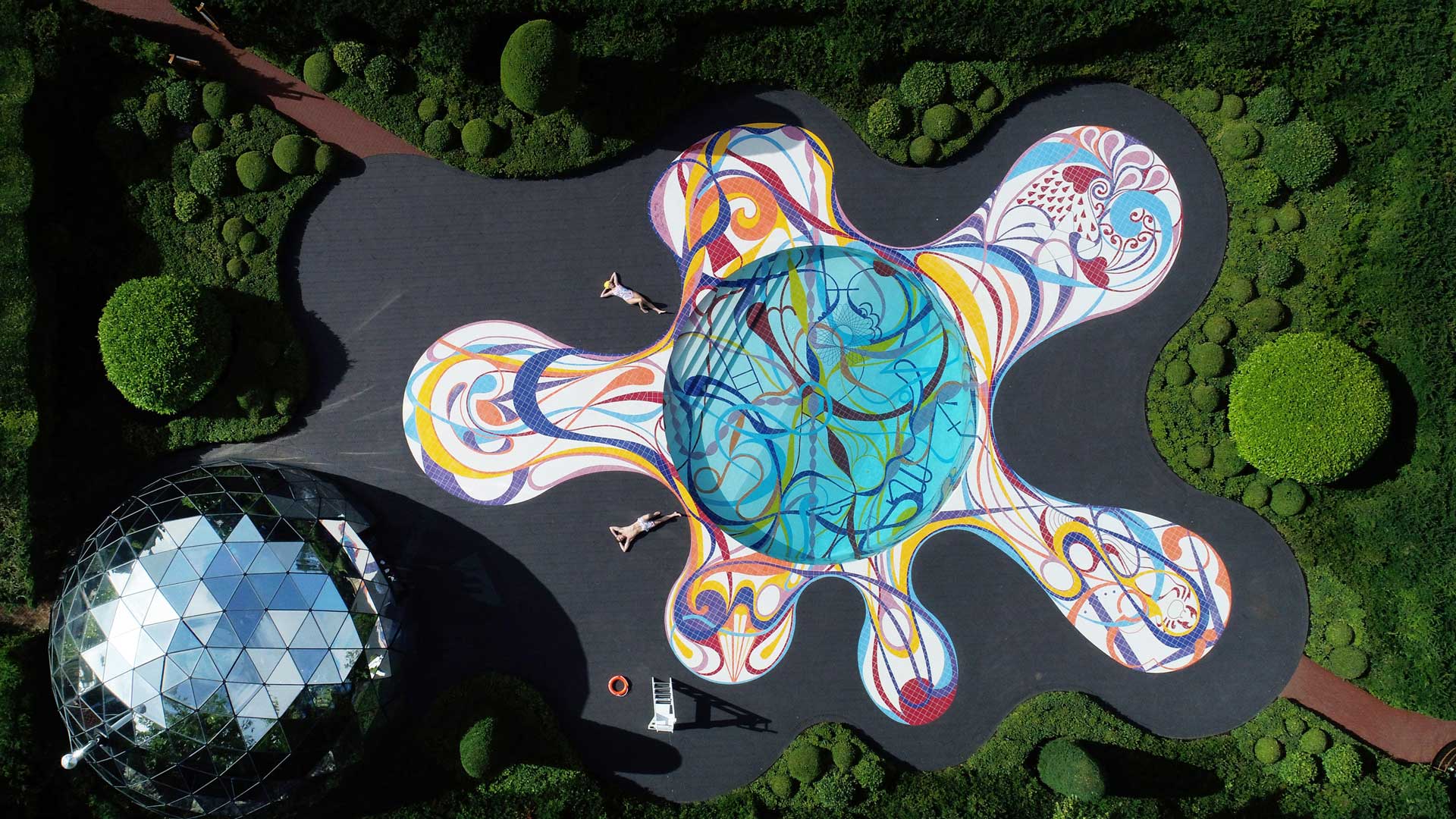 '朱庇特艺术园的“入口”水池，爱丁堡，苏格兰